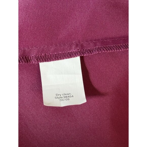 J. Crew Silk Crepe Magenta A-Line Empire Waist Dress Size 16 Y2K Fairy Babydoll - Picture 9 of 11